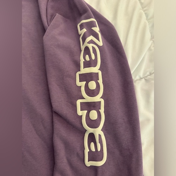 Kappa Logo Avo Hoodie Sweatshirt Purple Beige/joggers - Picture 9 of 11